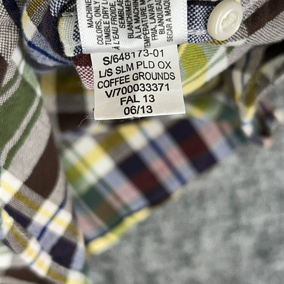 Old Navy Shirt Mens Extra Large Slim Fit Woven Oxford Regular Plaid Button-Front - Picture 8 of 12